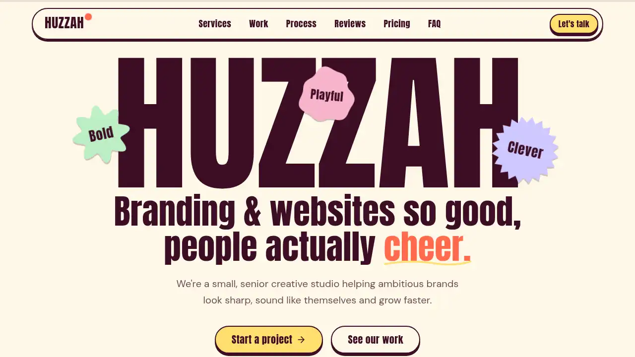 Huzzah Studio template preview